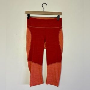 Outdoor Voices Cropped Leggings Orange Size Medium